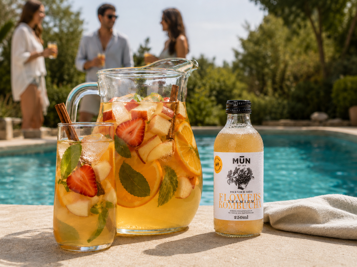Sangría sin alcohol: Mūn Sangría Floral con Flowers Kombucha