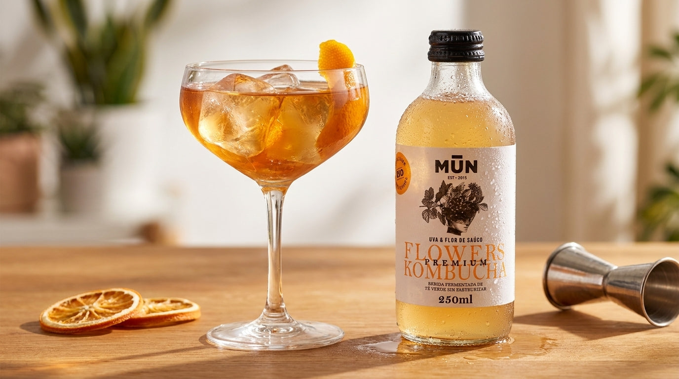 Receta kombitter-con-flowers-kombucha con Mūn Flowers Kombucha 250 ml