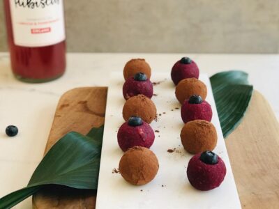 Trufas Rojas con HIBISCUS Kombutxa