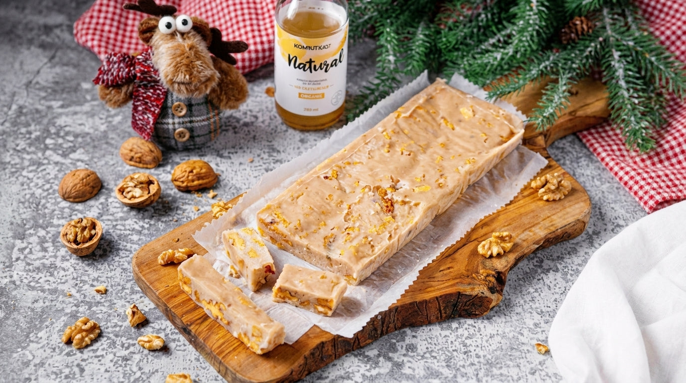 Receta turron-de-nata-y-nueces-casero-con-kombucha con Mūn Kombucha