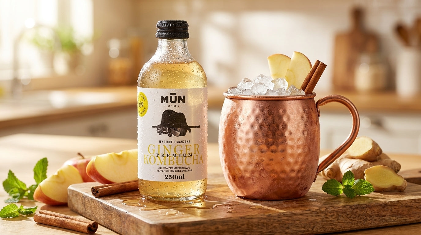 Moscow Mule con Mūn Ginger Kombucha 250 ml