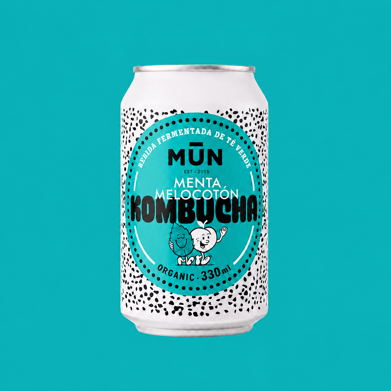 330 ml lata Menta-melocotón