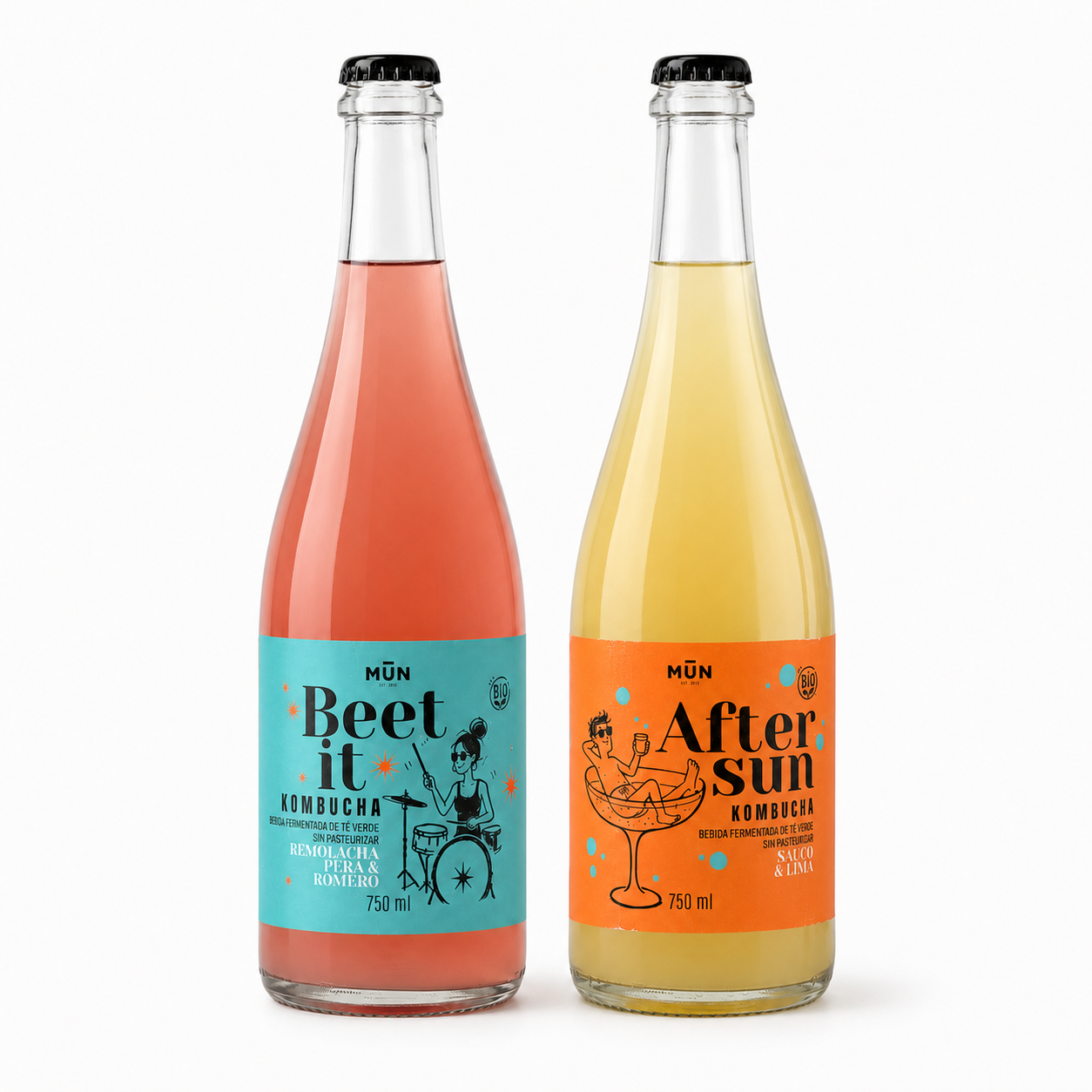 Mūn Kombucha Summer Box — 6 botellas 750 ml (After Sun y Beet It)