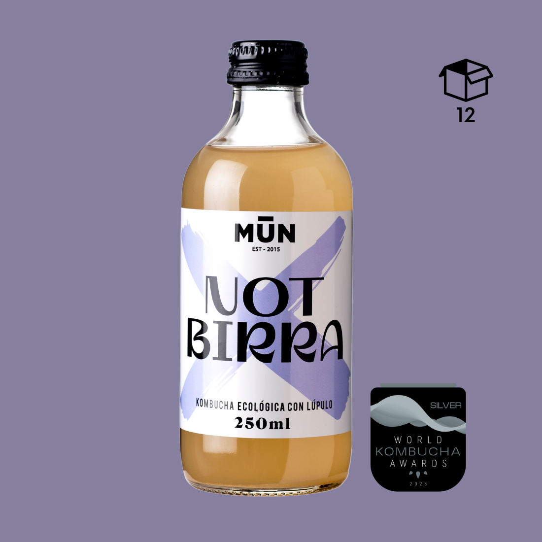 250 ml Not-Birra Kombucha, la no-cerveza de Mūn Kombucha